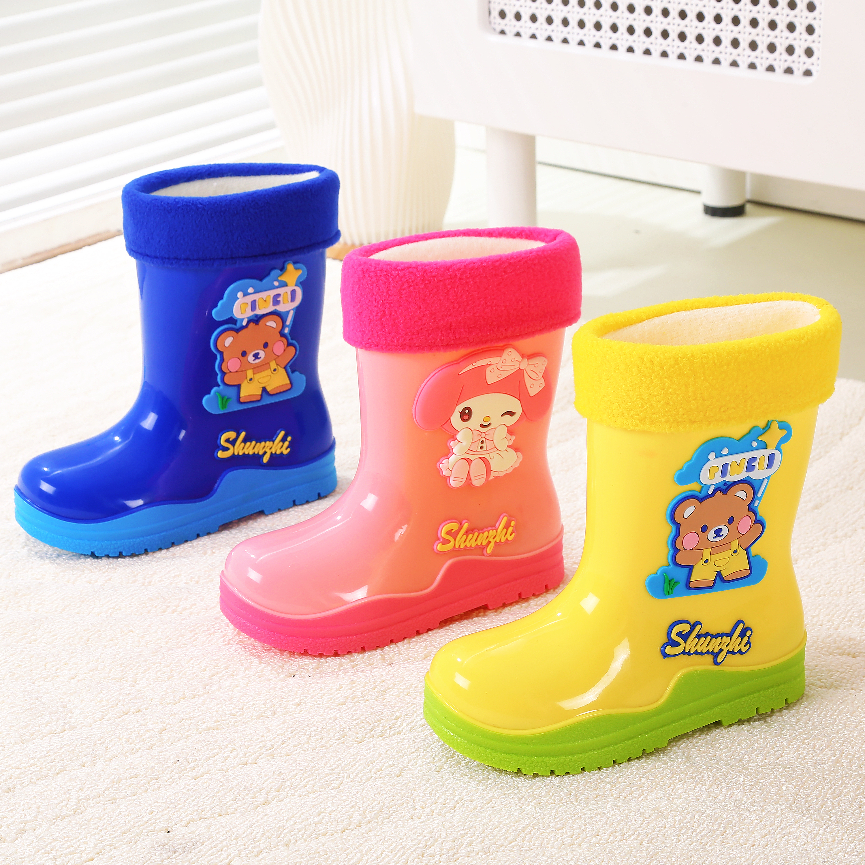 兒童雨鞋新款男童女童中筒防水鞋
