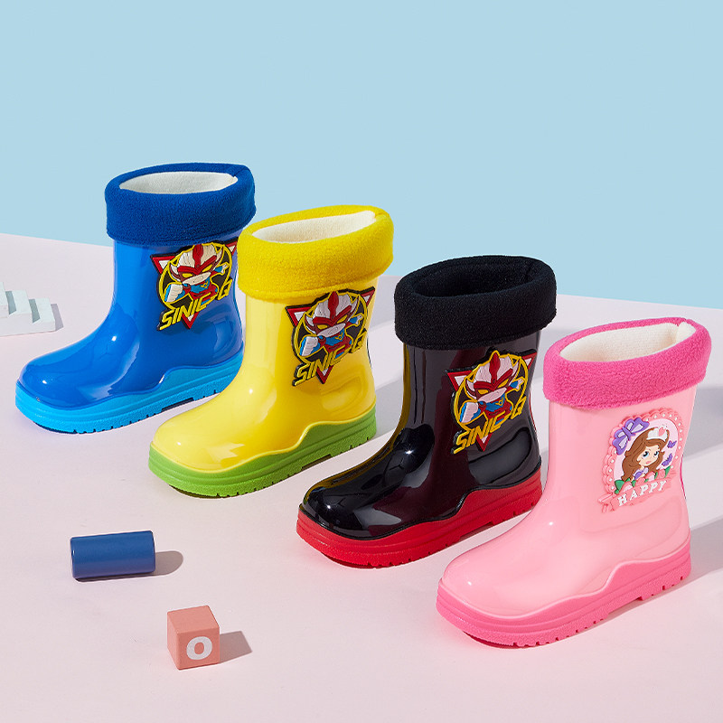 正品中华超人儿童雨鞋防滑男女童中大童胶鞋小孩套鞋小孩雨鞋水鞋