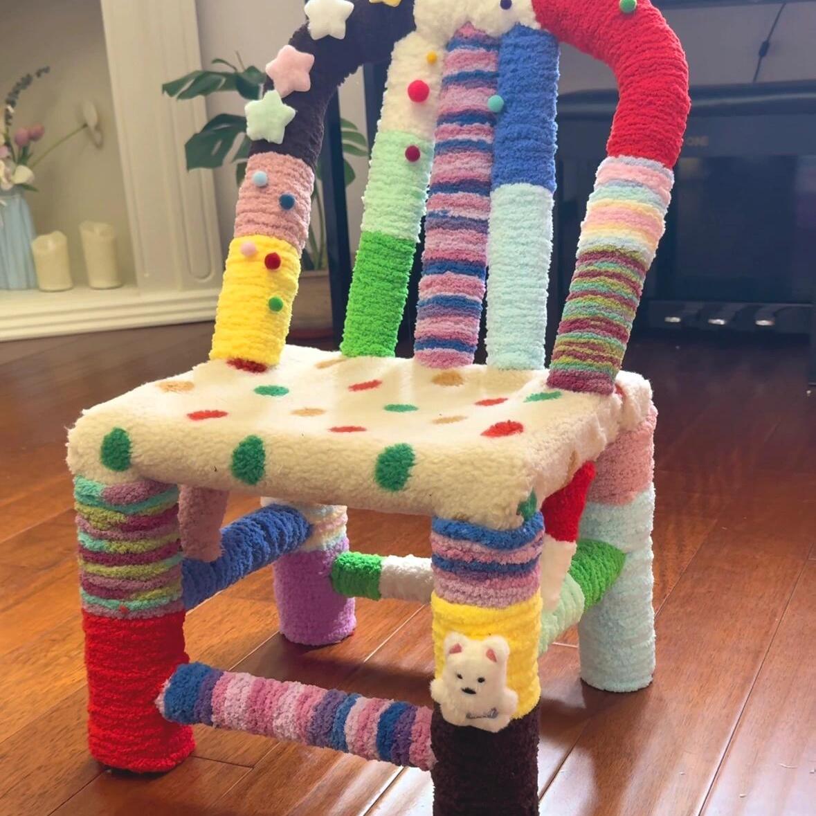 手工DIY创意板凳改造