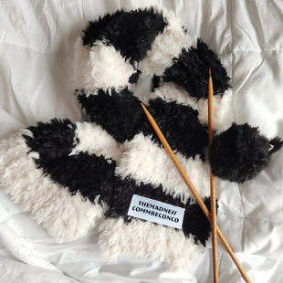 皮草线织围巾手工钩织编织diy毛线材料包裘皮绒帽子专用绒绒线冬