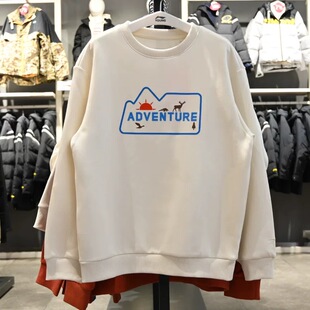 李宁男大童户外系列套头无帽卫衣2026春季 打底上衣YWDW077 新品