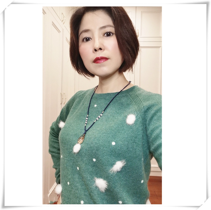 针织毛衣秋冬新款女圆领保暖提花套头长袖羊绒衫插肩毛衫通勤雪花