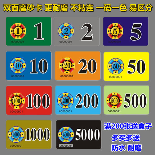 麻将机用的筹码币加厚磨砂卡防水牌子棋牌室筹码币娱乐代码牌卡片 - 封面