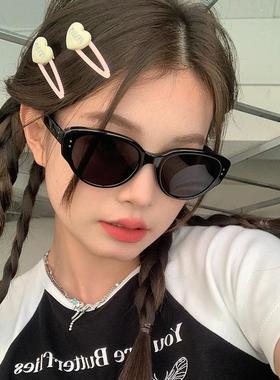 欧美复古辣妹椭圆新款墨镜女网红街拍遮阳防紫外线太阳眼镜气质潮