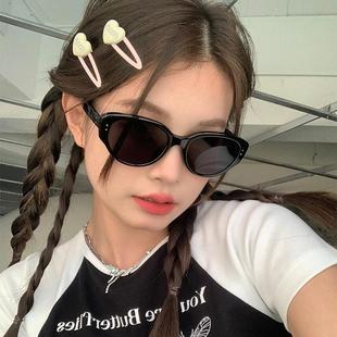 欧美复古辣妹椭圆新款墨镜女网红街拍遮阳防紫外线太阳眼镜气质潮