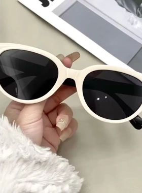 复古猫眼墨镜女高级感辣妹风2025新款太阳镜女圆脸眼镜防紫外线
