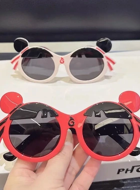 25哪吒同款眼镜男女童可爱卡通偏光太阳镜儿童遮阳墨镜自拍百搭