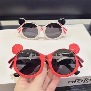 25哪吒同款眼镜男女童可爱卡通偏光太阳镜儿童遮阳墨镜自拍百搭