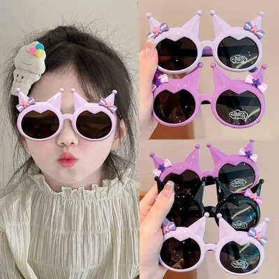 可爱库洛米儿童太阳镜防晒遮阳眼镜小女孩时尚墨镜女宝宝新款眼镜