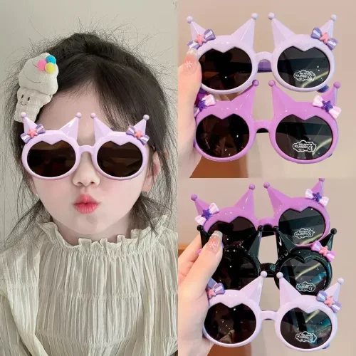 可爱库洛米儿童太阳镜防晒遮阳眼镜小女孩时尚墨镜女宝宝新款眼镜