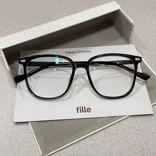 早八素颜神器!高颜值温柔小众百搭经典复古潮流方框素颜眼镜ins女