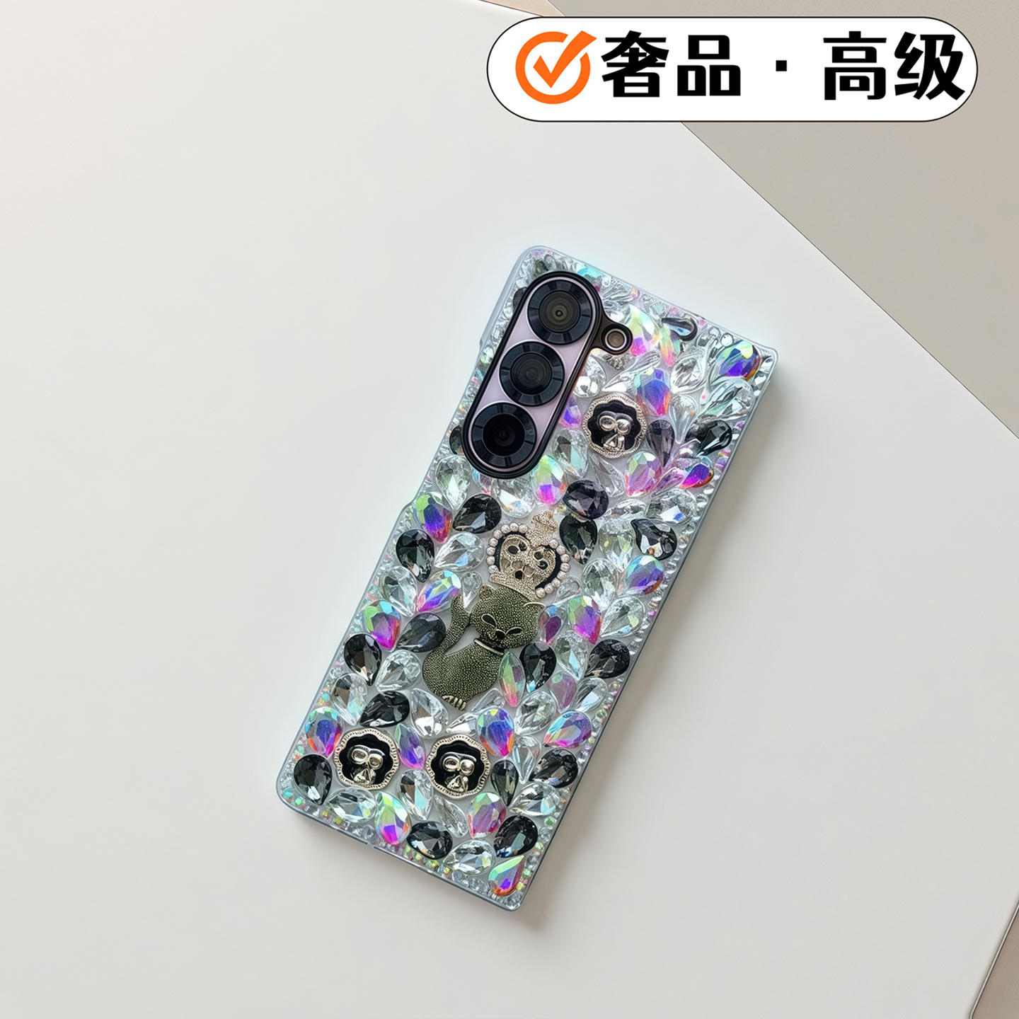 新款适用三星fold7手机壳奢华闪钻手提链女款华为matex6典藏版保护壳vivoxfold5时尚气质可爱高级荣耀magicv5