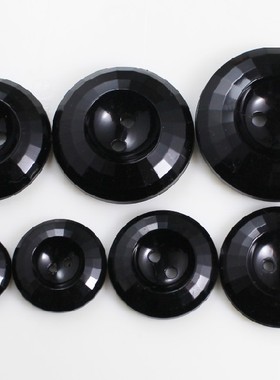 纽扣扣子羊绒呢子大衣钮子棱形切面黑色亮面风衣纽外套时装扣女