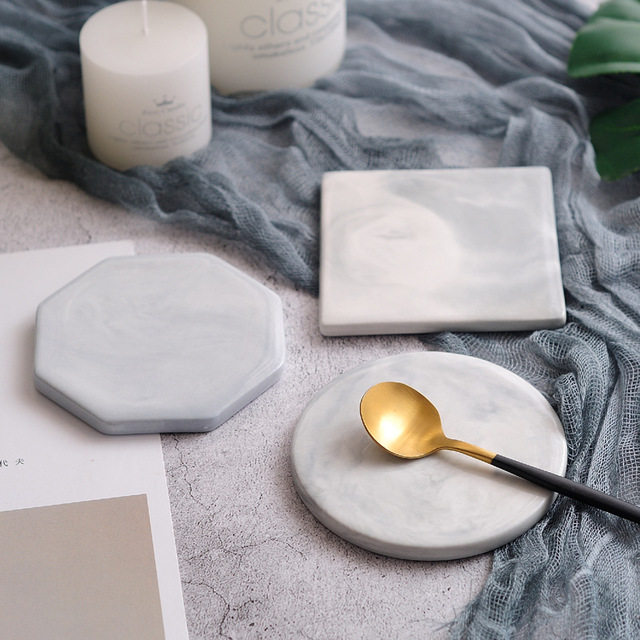 北欧大理石纹陶瓷杯垫 家用防滑餐垫隔热垫碗垫家居摆件|ruв категории посуда, кубок/кубок/чайник, подставки - от Buy2taobao.com для оказания профессиональной услуги покупки агента Taobao