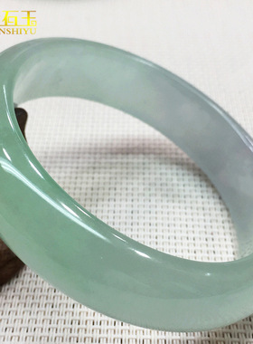 缅甸玉镯子老坑油清糯种翡翠手镯玉器手环节日礼品