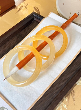 翡翠冰种黄龙玉手镯半山半水桂花酿新中式黄翡手镯