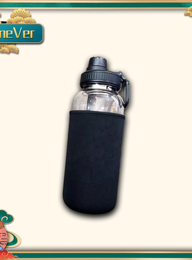 高颜值大容量耐热定制玻璃水杯带茶漏杯套 1000ml