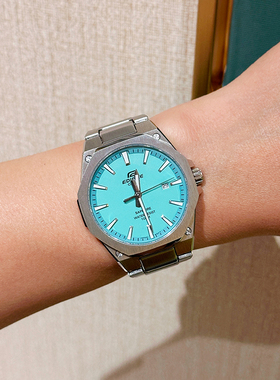 卡西欧芙尼蓝手表 男商务简约防水夜光指针钢带表EFR-S108D-2B/2A