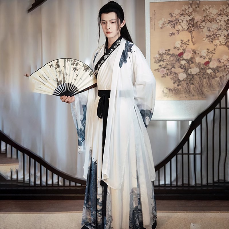 原创汉服男2025新款麒麟魏晋宋制长衫中国风仙气男女情侣交领套装