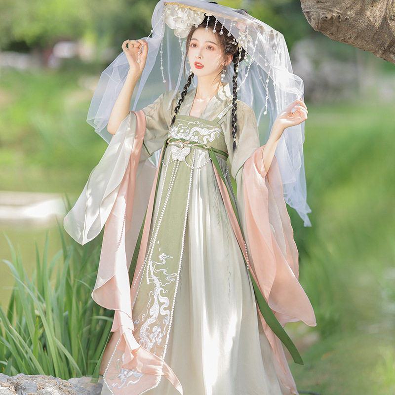 原创设计潜鳞唐制汉服女中国风齐汉服套装