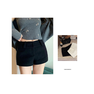 Momoshero【圣诺里黑】超暖呼！”特质软绒工艺~“秋冬毛呢短裤