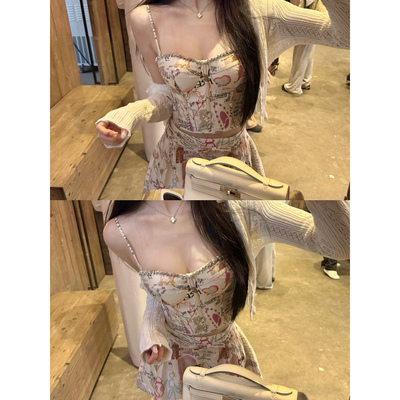 现货【Fashion Magazine】不拘风格涂鸦 天丝麻透气订钻上衣/短裤