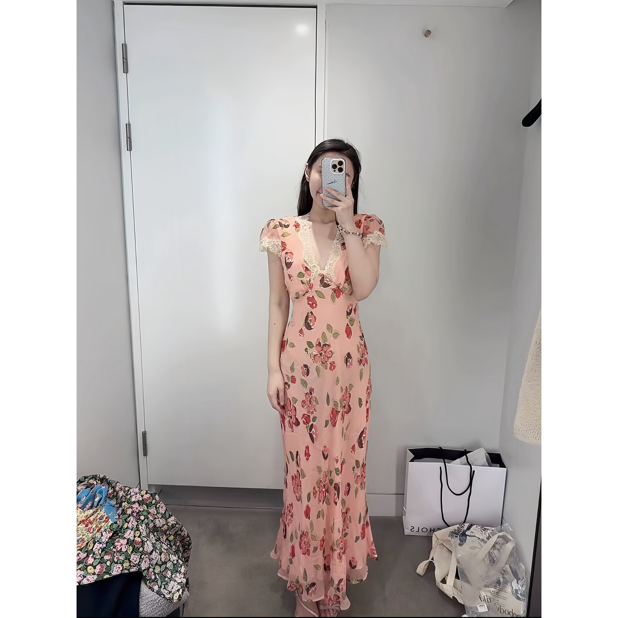 Momoshero【Ri*o弥漫花季】难得一遇的美 定染色"双层蕾丝"连衣裙