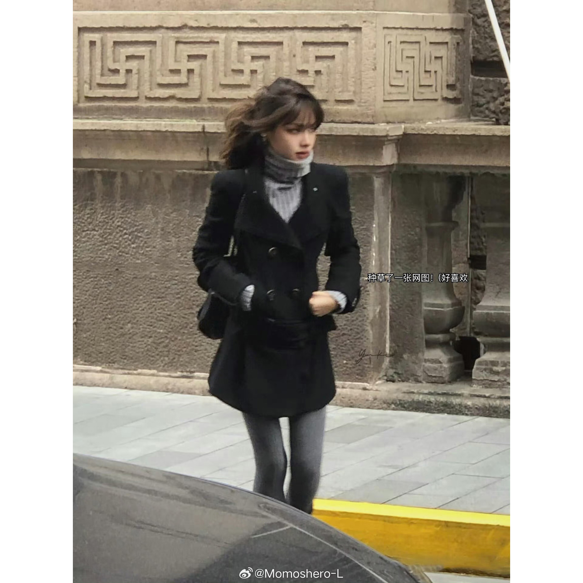 【剑桥记】——100羊毛可拆卸(两穿)博主ran同款600g连衣裙大衣