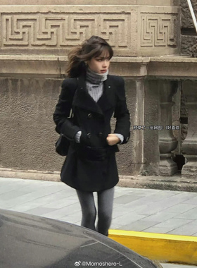 现货【剑桥记】—100羊毛可拆卸(两穿)博主ran同款600g连衣裙大衣