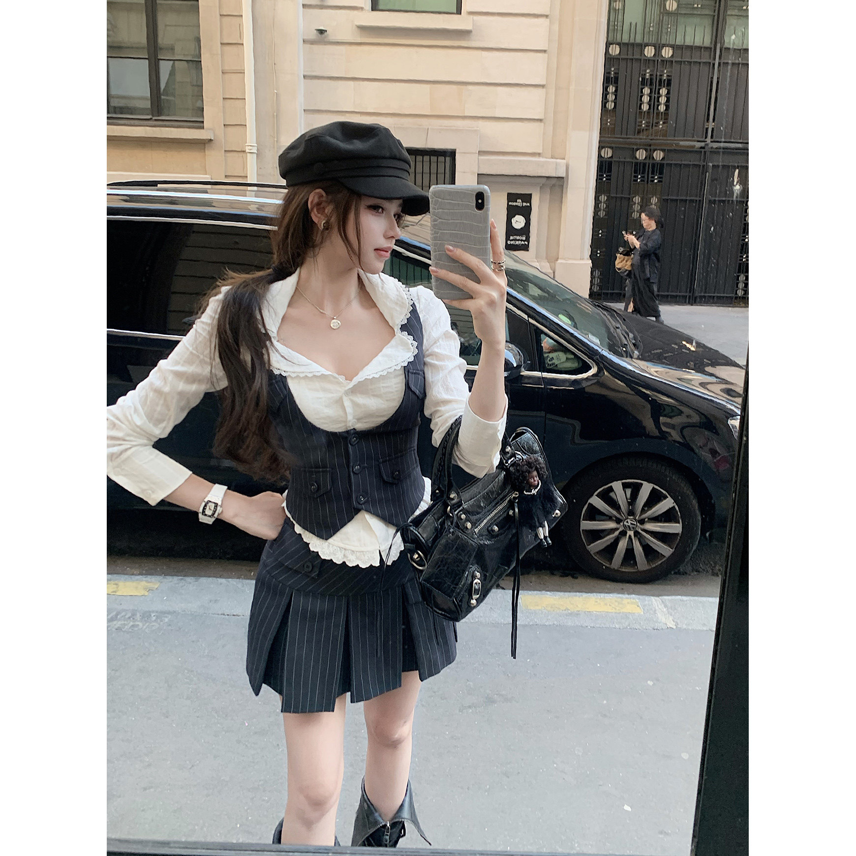 【英剧生】——“我zui爱系列”法式衬衫/Jennie味马甲/条纹短裙