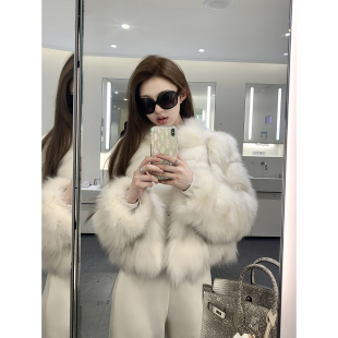 限色狐狸毛 专属pure清冷感 皮草外套 冰灵银狐 Momoshero