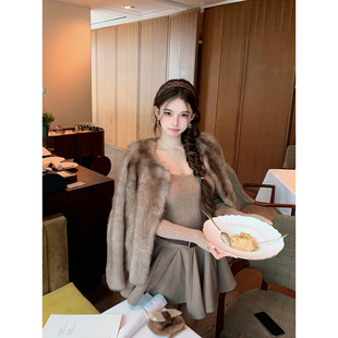 皮草&100%wool毛织上衣&羊毛半裙 进口皮毛一体 限量 尼斯贵女