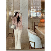 芬兰进口100%狐狸毛皮草马甲 定染粉 现货Finland雾光 小粉狐