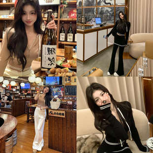 现货【漫步京畿道】秋叶落畔~路过一片盎然秋意的修身外套/微喇裤