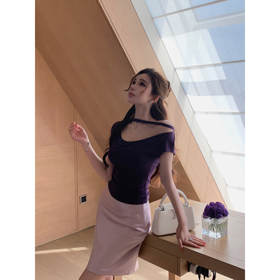 新色【迷情紫】世界公认紫！越穿越有韵味——天丝t/低饱和醋酸裙