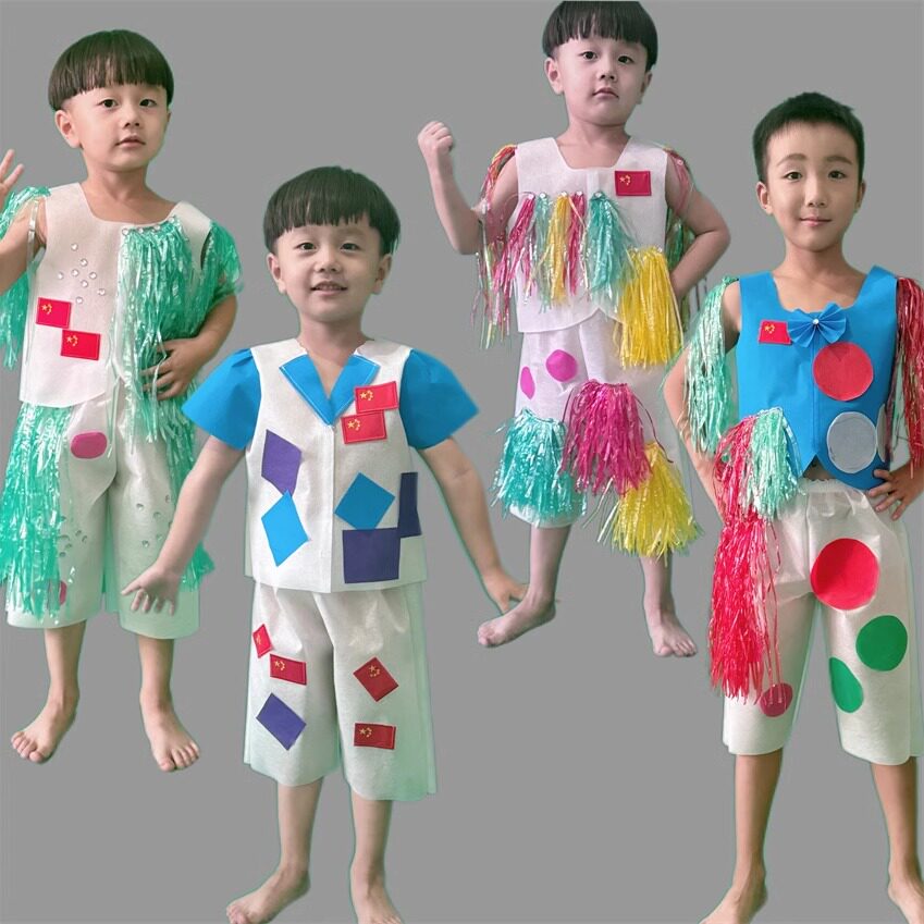 环保服装儿童时装秀男装演出服图片