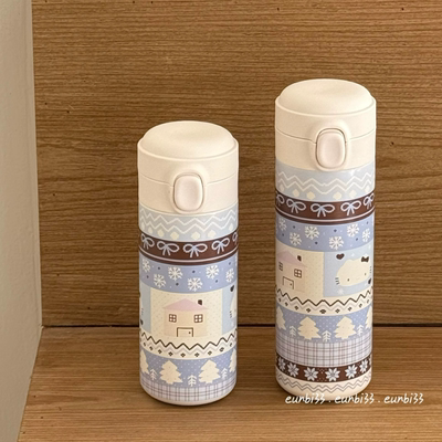 费尔岛猫猫小房子保温杯 大容量304不锈钢便携杯子