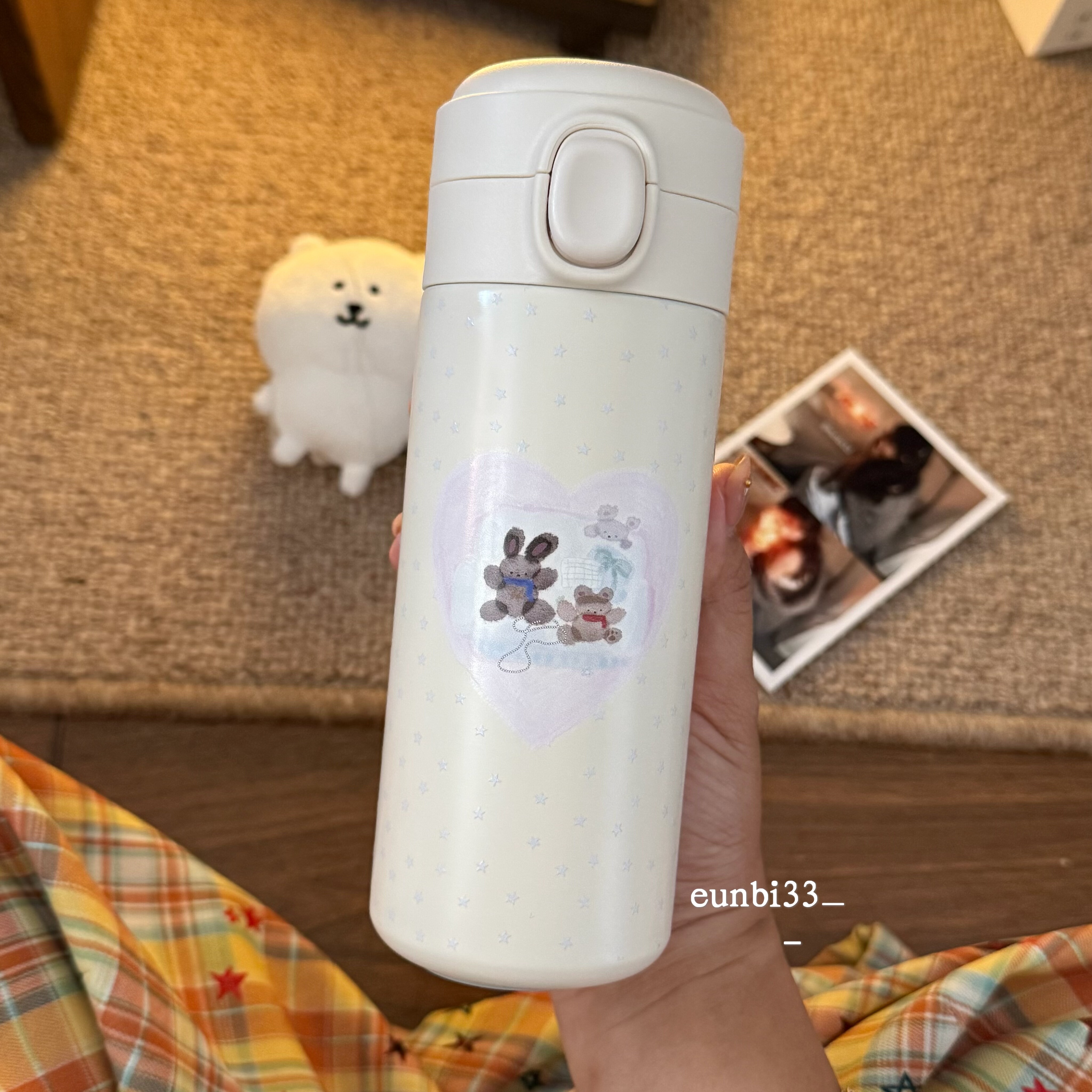*cute daily原创合作款304不锈钢保温杯可爱星星兔子随手杯