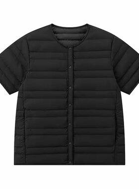 「吐司」步履不停 轻量感中袖鸭绒羽绒服轻薄宽松秋款时尚