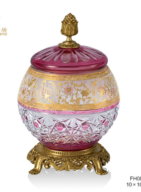 凤凰美居粉色波点彩玻系列托盘纸巾盒按压瓶香皂碟浴室台面装饰