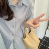 Небольшая сумка, модная портативная корзина, мягкая сумка на одно плечо, в корейском стиле