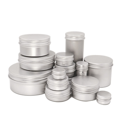 多规格螺纹小铝盒金属罐药膏罐DIY紫草膏唇油盒Aluminum Jar