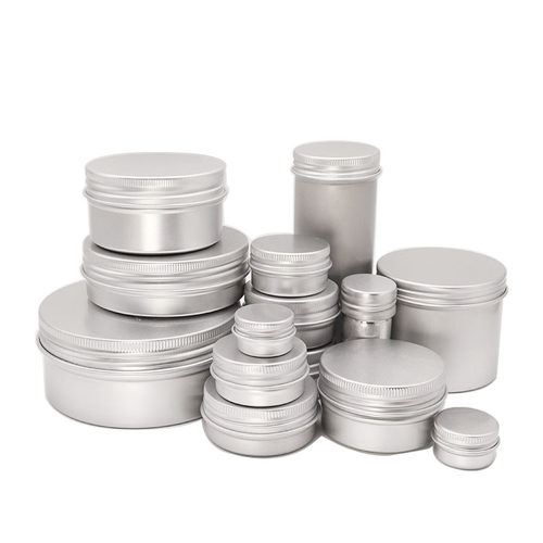 多规格螺纹小铝盒金属罐药膏罐DIY紫草膏唇油盒Aluminum Jar