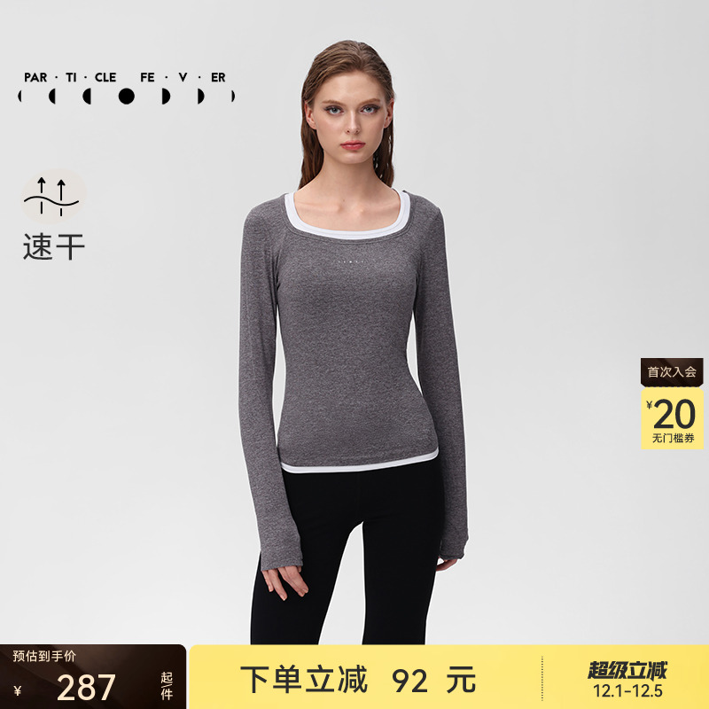 粒子狂热运动长袖春秋女修身