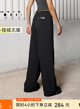 【限时折扣】加绒户外工装裤女秋冬宽松运动休闲长裤PT068