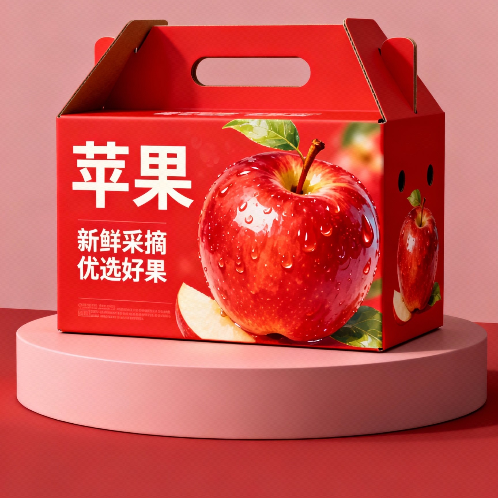通用苹果包装盒礼盒5/10斤空盒子红富士冰糖心水果纸箱加LOGO定制