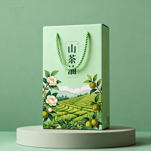 山茶籽油包装盒野生茶籽油山柚油礼品盒彩盒纸箱手提礼盒定制