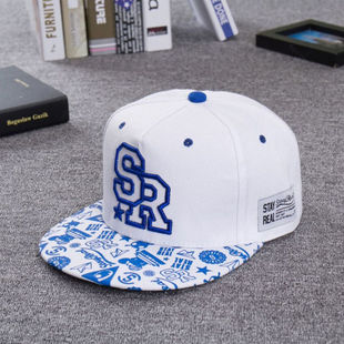 韩版帽子SR字母棒球帽女男士嘻哈帽潮街舞平沿帽春夏天鸭舌帽