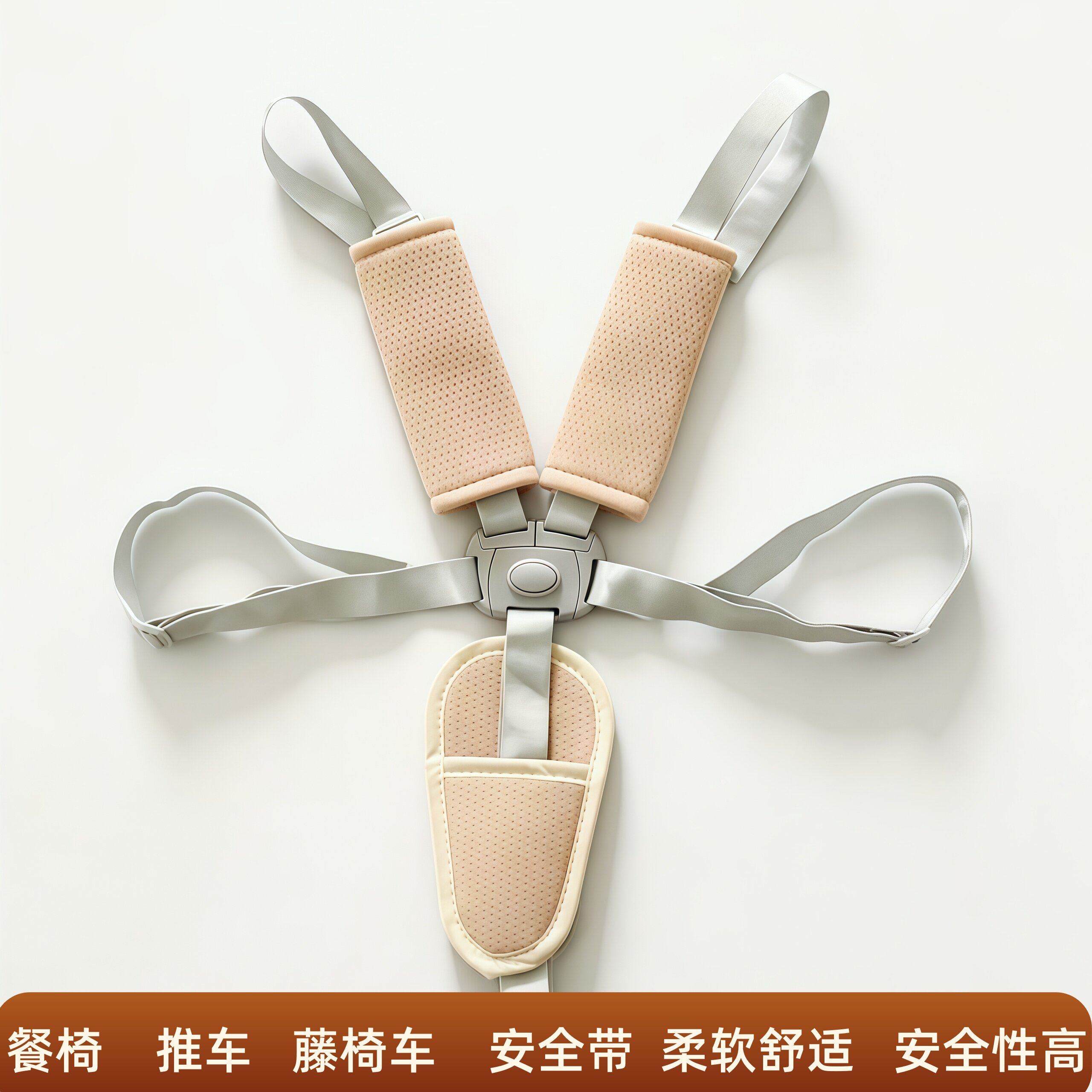 儿童餐椅婴儿车安全带三点五点式图片
