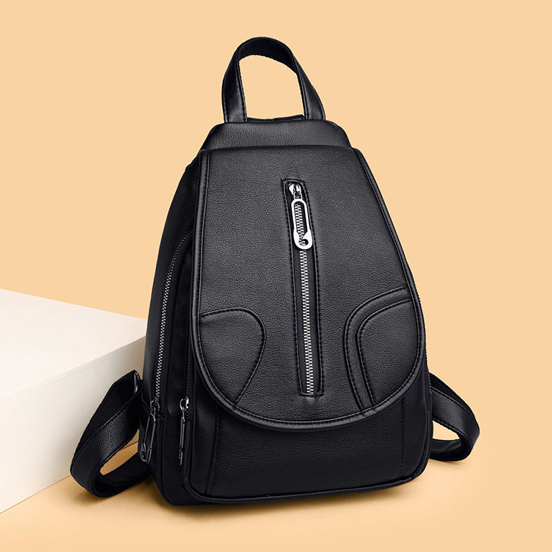 小背包女真皮牛皮时尚2025新款韩版学院风双肩包轻便旅行妈妈背包
